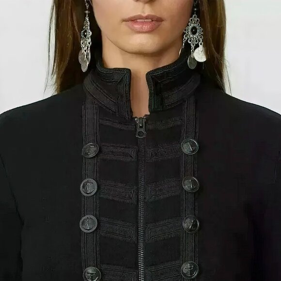 Denim & Supply Ralph Lauren black gothic military jacket - Picture 2 of 8